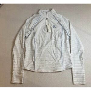 Johnnie-O Women's Small Golf Quarter Zip Long Sleeve striped NWT